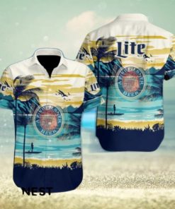 Beer Lite A Fine Pilsner Hawaiian Design Short Sleeve Shirt