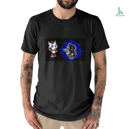 Best Calgary Flames VS Vegas Golden Knights NHL 2024 mascot cartoon hockey shirt
