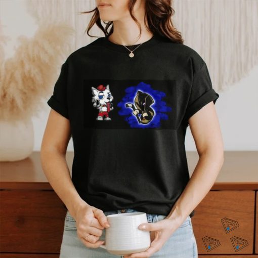 Best Calgary Flames VS Vegas Golden Knights NHL 2024 mascot cartoon hockey shirt