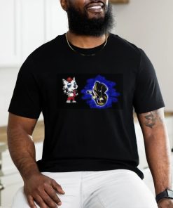 Best Calgary Flames VS Vegas Golden Knights NHL 2024 mascot cartoon hockey shirt