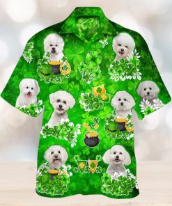 Bichon Frise Happy St.patrick 3D Hawaiian Shirt Animals Lover Gift Beach