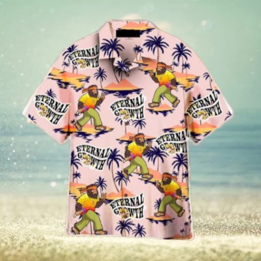 Bigfoot Hippie Eternal Growth Pink Hawaiian Shirt Aloha For Men And Women