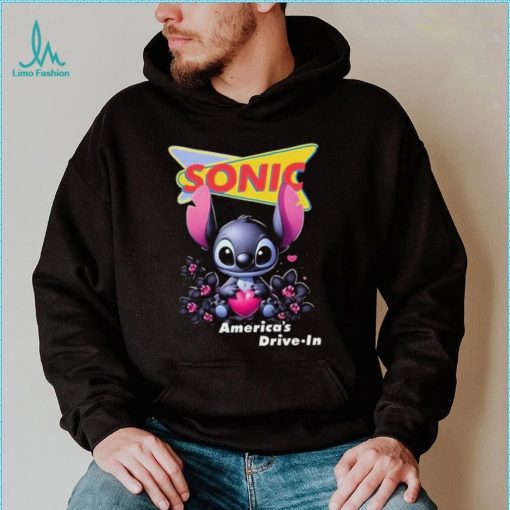Black Stitch hug heart Sonic America’s Drive In shirt