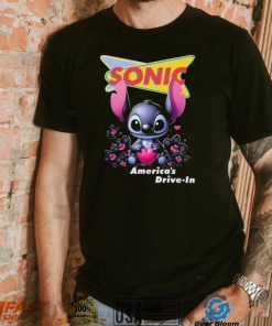 Black Stitch hug heart Sonic America’s Drive In shirt