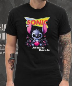 Black Stitch hug heart Sonic America’s Drive In shirt