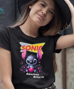 Black Stitch hug heart Sonic America’s Drive In shirt