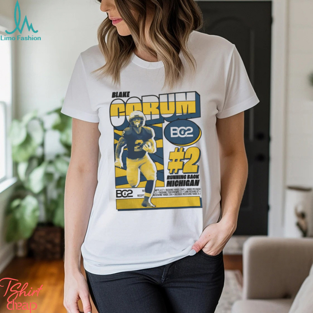 Blake Corum 2 Running Back Michigan Wolverines T Shirt Limotees