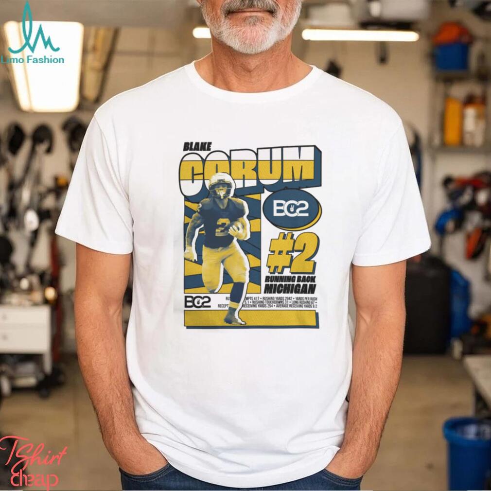 Blake Corum 2 Running Back Michigan Wolverines T Shirt Limotees