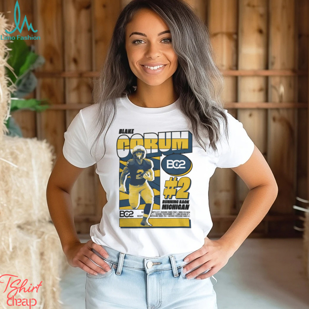 Blake Corum 2 Running Back Michigan Wolverines T Shirt Limotees