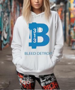 Bleed Detroit 313 NFL Football Logo 2024 shirt