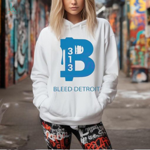 Bleed Detroit 313 NFL Football Logo 2024 shirt