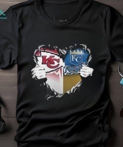 Blood Inside Kansas City Chiefs And Kansas City Royals Heart T Shirt