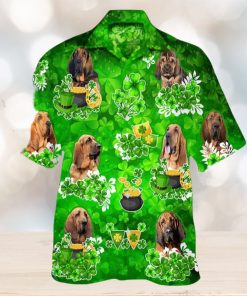 Bloodhound Happy St.patrick 3D Hawaiian Shirt Dog Lover Gift Beach