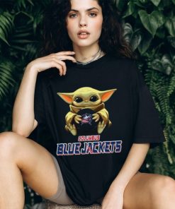 Blue Jackets NHL Hockey Stars Baby Yoda T Shirt Collection