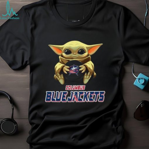 Blue Jackets NHL Hockey Stars Baby Yoda T Shirt Collection
