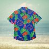 Blue Tropical Floral Summer And Skull Hawaiian Shirt