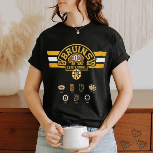 Boston Bruins 1924 2024 100 Centennial  T Shirt