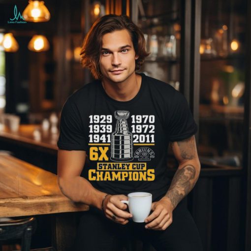 Boston Bruins Centennial 6x Stanley Champs Season Hockey 2024 T Shirt