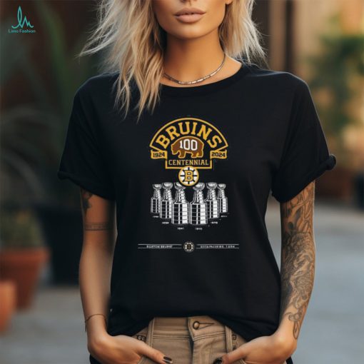 Boston Bruins Hockey Team 100th Season Hockey 2024 T Shirt