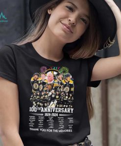 Boston Bruins Team 100th Anniversary 1999 2024 Thank You For The Memories Signatures Shirt, hoodie, sweater, long sleeve and tank top Boston Bruins Team 100th Anniversary 1999 2024 Thank You For The Memories Signatures Shirt