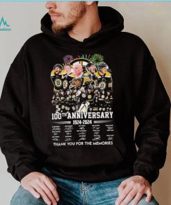 Boston Bruins Team 100th Anniversary 1999 2024 Thank You For The Memories Signatures Shirt, hoodie, sweater, long sleeve and tank top Boston Bruins Team 100th Anniversary 1999 2024 Thank You For The Memories Signatures Shirt