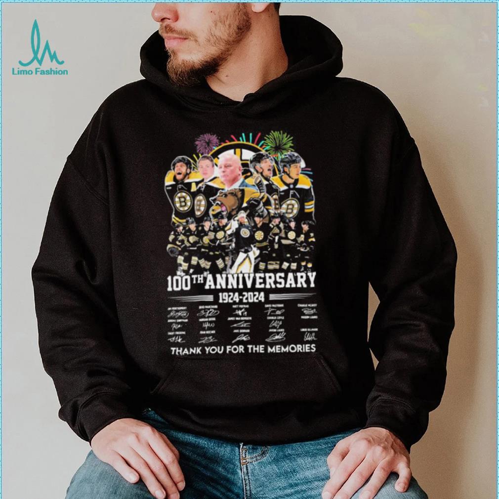 Boston Bruins Team 100th Anniversary 1999 2024 Thank You For The Memories Signatures Shirt Boston Bruins Team 100th Anniversary 1999 2024 Thank You For The Memories Signatures Shirt