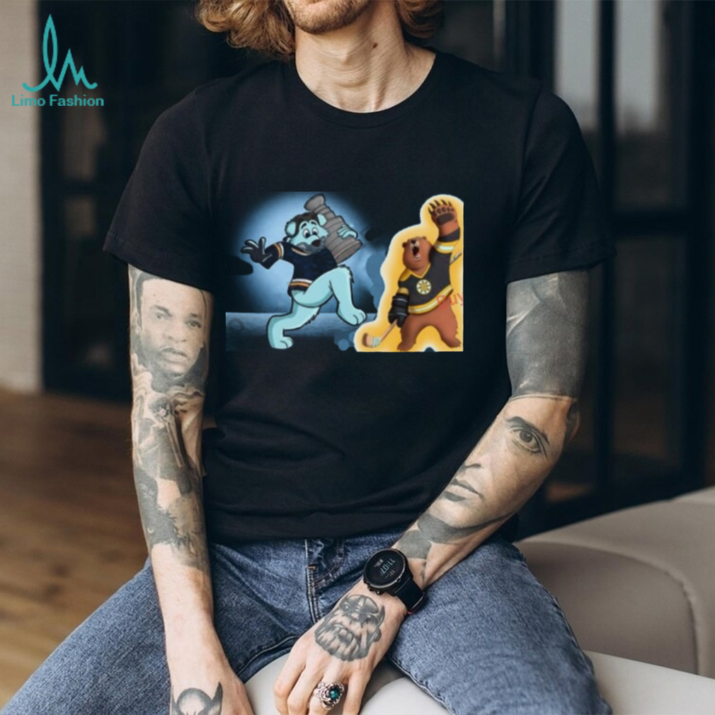 Boston Bruins Vs St. Louis Blues Nhl 2024 Mascot Cartoon Hockey Shirt Boston Bruins Vs St. Louis Blues Nhl 2024 Mascot Cartoon Hockey Shirt