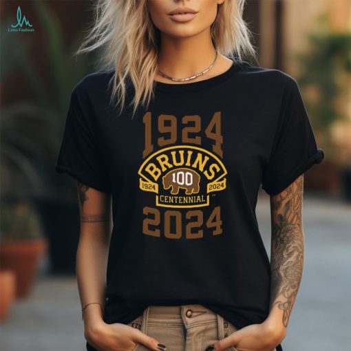 Boston Hockey Bruins Team 100th Season Hockey 1924   2024 T Shirt