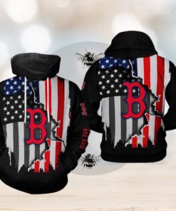 Boston Red Sox MLB US Flag 3D Printed Hoodie