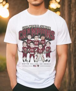 Boston college ice hockey merch usa world junior champions shirt