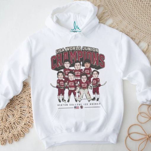 Boston college ice hockey merch usa world junior champions shirt