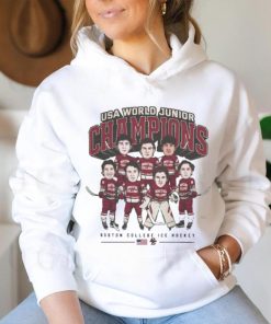Boston college ice hockey merch usa world junior champions shirt