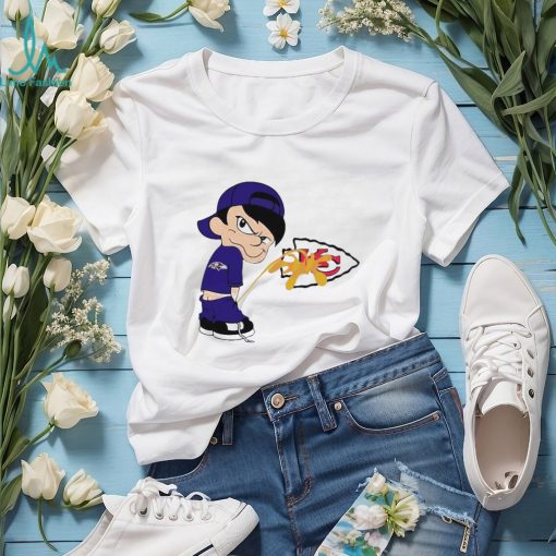 Boy Baltimore Ravens Piss On Kansas City Chiefs Shirt