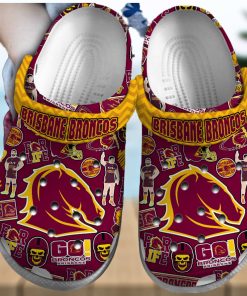 Brisbane Broncos NRL Sport Crocs Crocband Clogs Shoes Comfortable For Men Women and Kids – Footwearelite Exclusive