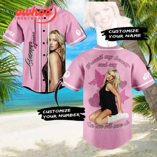 Britney Spears Valentine Personalized Baseball Jersey