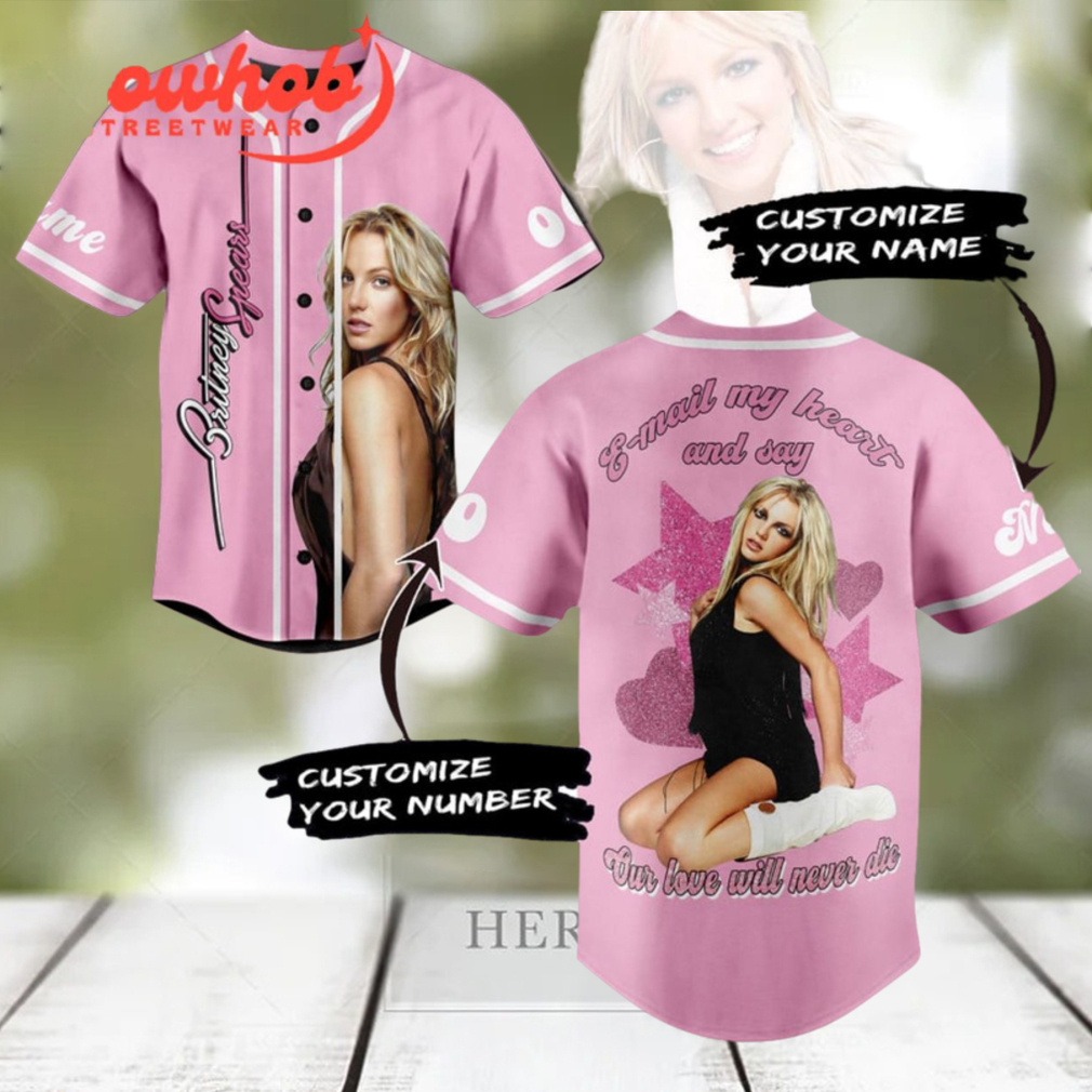 Britney Spears Valentine Personalized Baseball Jersey Britney Spears Valentine Personalized Baseball Jersey
