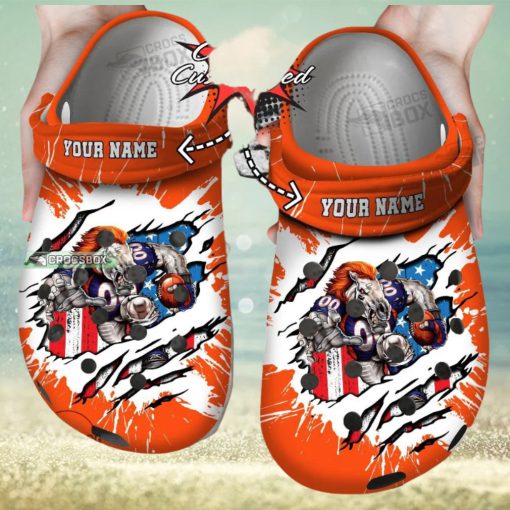Broncos Mascot Crocs Broncos Die Hard Fans Crocs Shoes