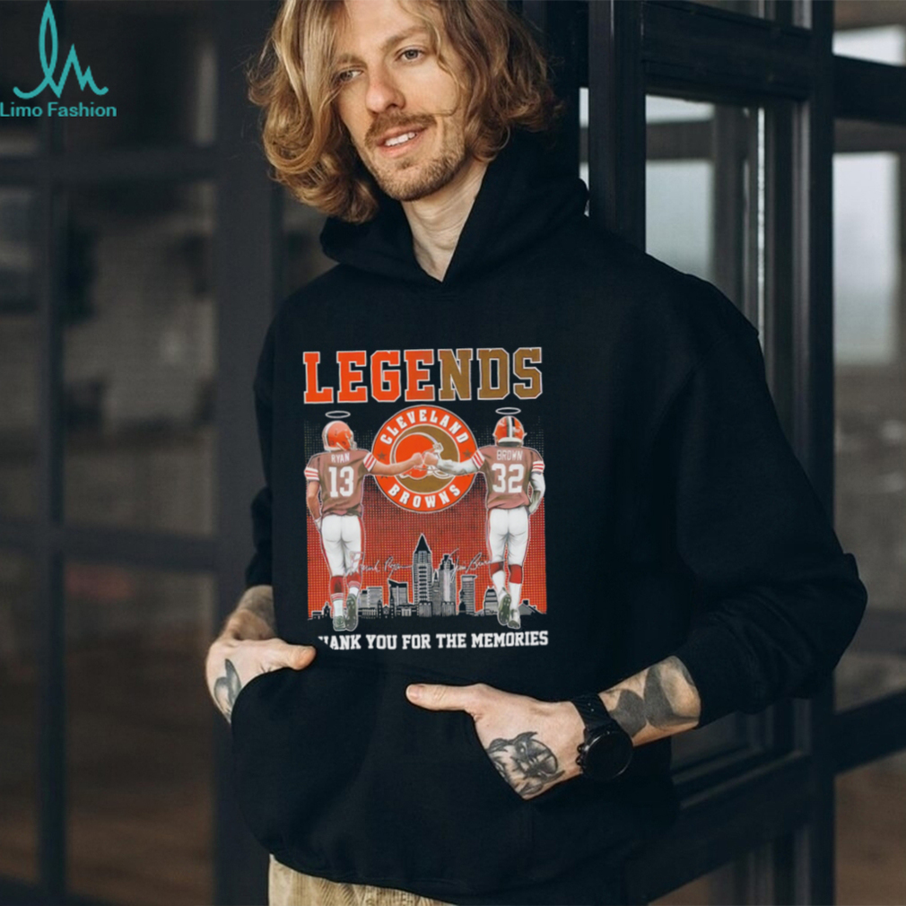 Browns Legends Frank Ryan Jim Brown Thank You For The Memories Shirt Browns Legends Frank Ryan Jim Brown Thank You For The Memories Shirt