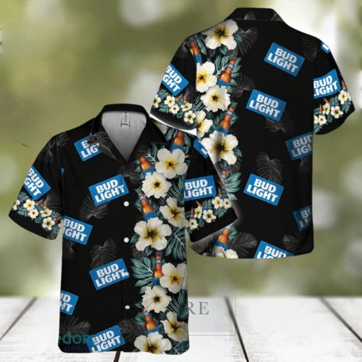 Bud Light Tropical Floral Hawaiian Shirt