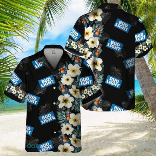 Bud Light Tropical Floral Hawaiian Shirt