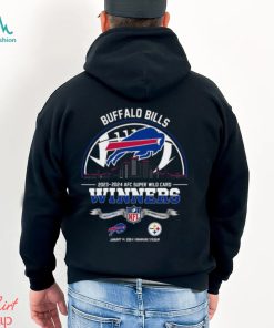 Buffalo Bills 2023 2024 AFC Super Wild Card Winners Skyline NFL Playoffs Divisional January 14 2024 At Highmark Stadium T Shirt