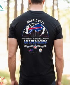 Buffalo Bills 2023 2024 AFC Super Wild Card Winners Skyline NFL Playoffs Divisional January 14 2024 At Highmark Stadium T Shirt