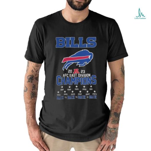 Buffalo Bills 2023 AFC east Division champions back to back to back to back T Shirt