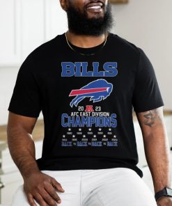 Buffalo Bills 2023 AFC east Division champions back to back to back to back T Shirt