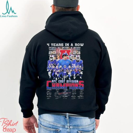 Buffalo Bills 4 years in a row 2023 AFC East Division Champions Signatures Shirt