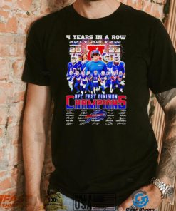 Buffalo Bills 4 years in a row 2023 AFC East Division Champions signatures shirt