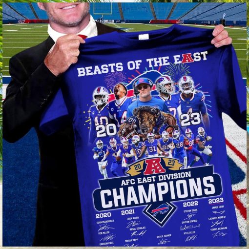 Buffalo Bills Beasts Of The East 2023 AFC East Division Champions Signatures Shirt