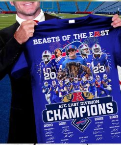 Buffalo Bills Beasts Of The East 2023 AFC East Division Champions Signatures Shirt