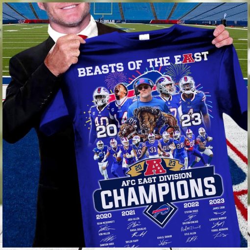 Buffalo Bills Beasts Of The East 2023 AFC East Division Champions Signatures Shirt