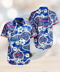 Buffalo Bills Flower Ashed Hawaiian Shirt